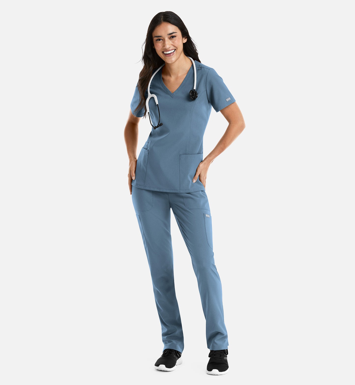 Maevn Momentum Womens Double V-Neck Top