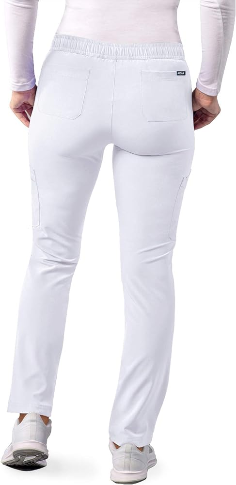 Pantalones médicos Adar Addition para mujer: pantalones médicos ajustados con cordón y cargo