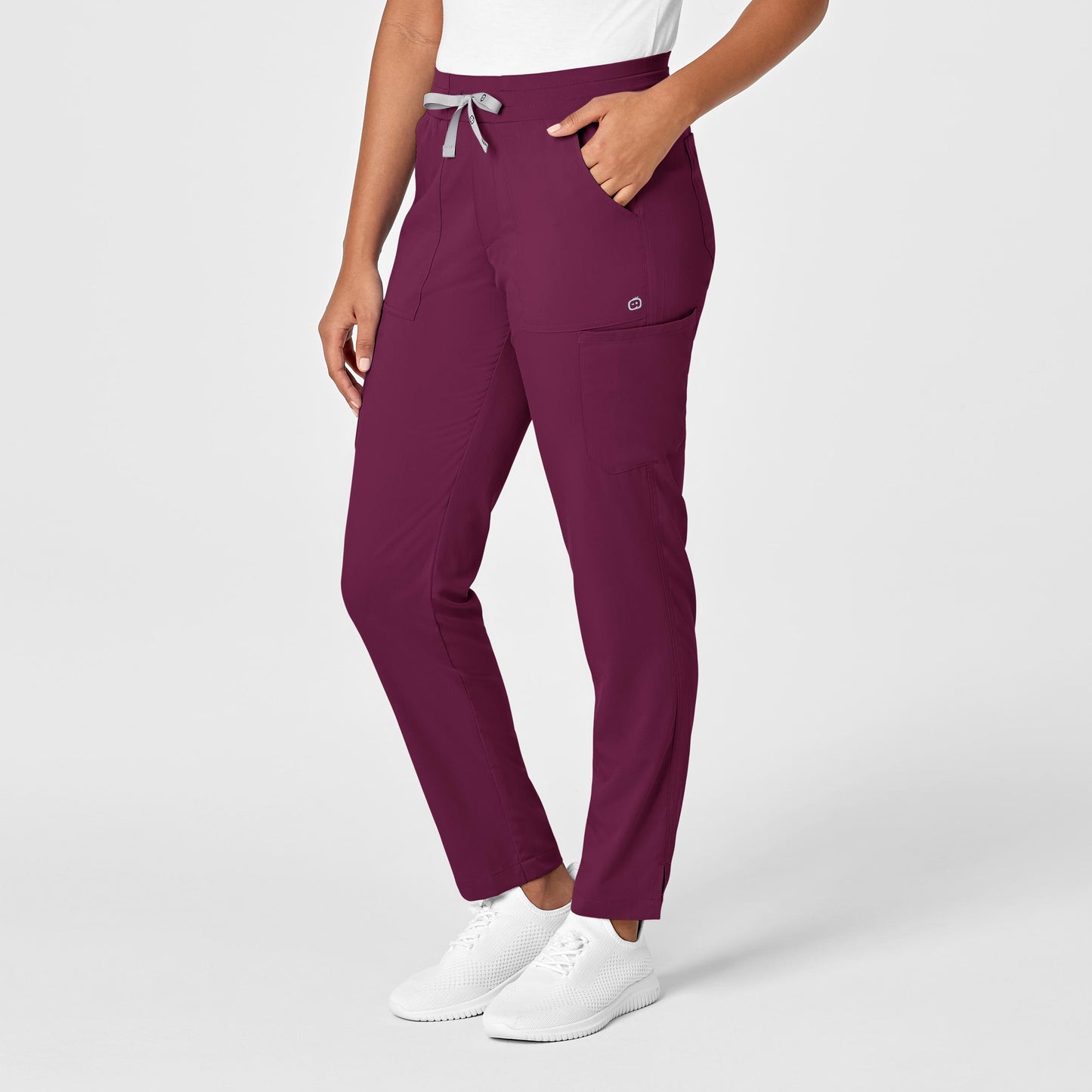 Pantalón de trabajo tipo cargo con pierna ajustada para mujer
