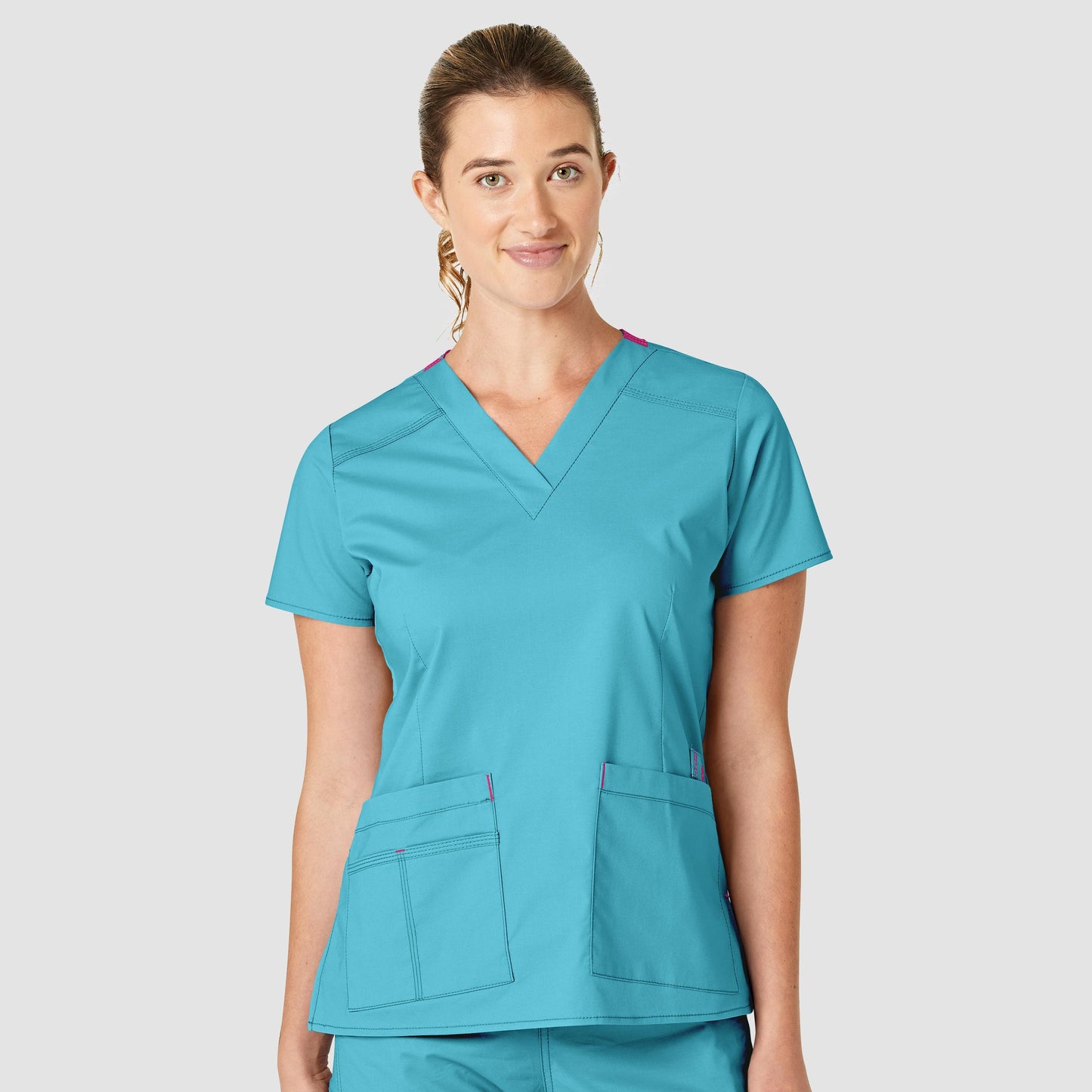 Blusa médica con cuello en V Verity para mujer