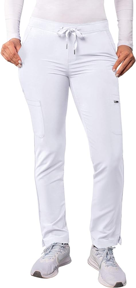 Pantalones médicos Adar Addition para mujer: pantalones médicos ajustados con cordón y cargo