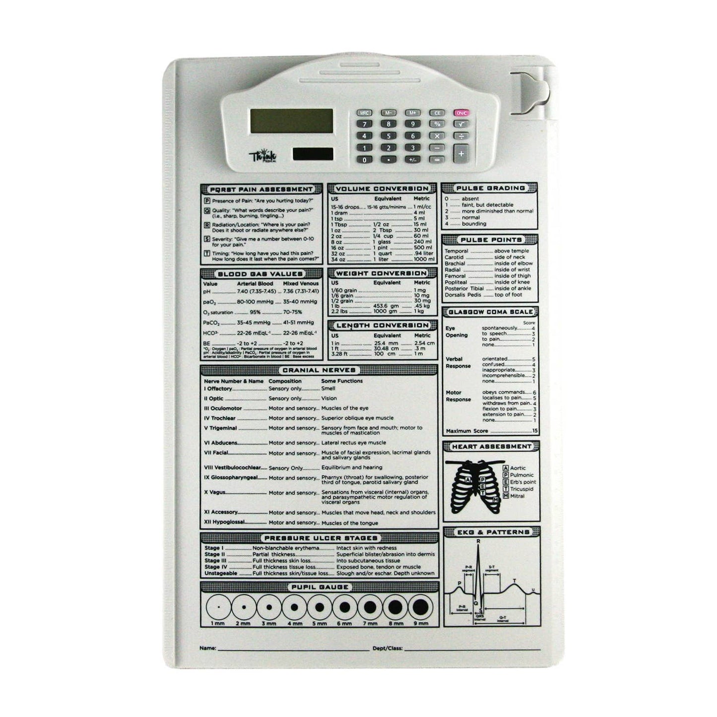 Nursing Clipboard w/Calculator