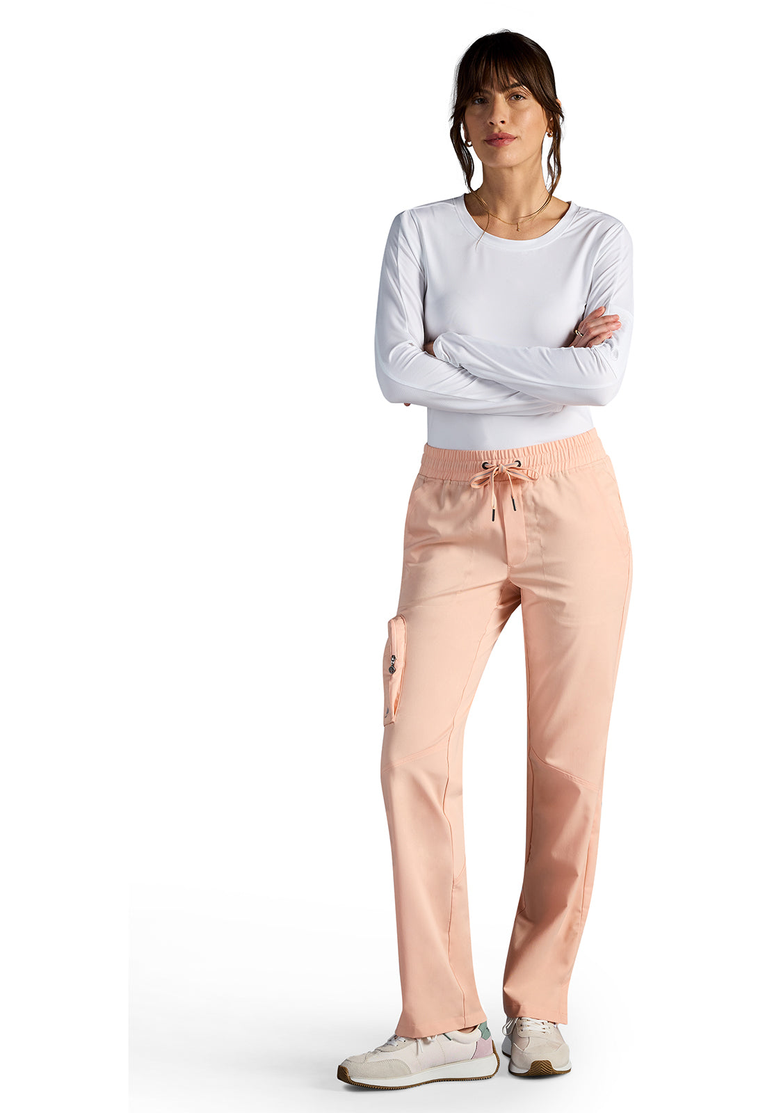 Pantalón recto con cordón Veronica en color melocotón HH X DR KWANE