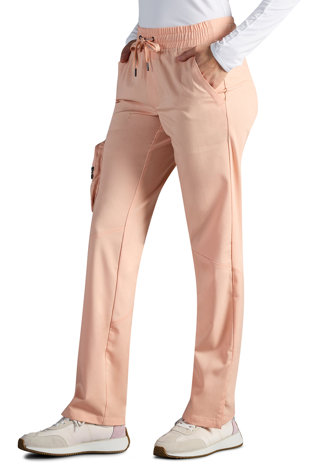 Pantalón recto con cordón Veronica en color melocotón HH X DR KWANE