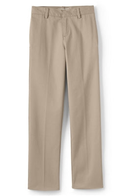 School Uniform Flat Front Pants in Khaki-Unisex