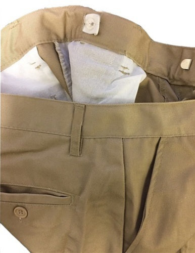 School Uniform Flat Front Pants in Khaki-Unisex