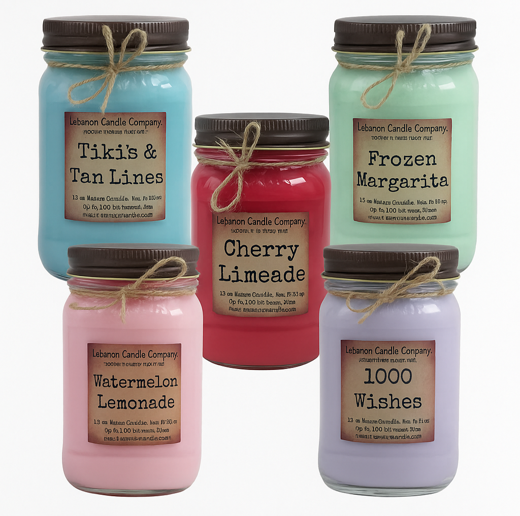 All-Natural Soy Candle – Cherry Limeade & More Scents