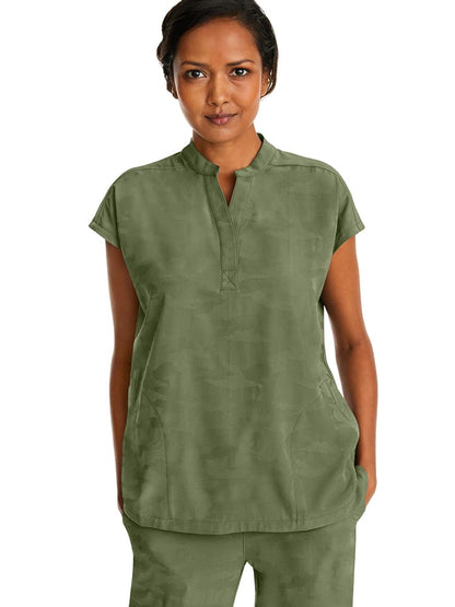 Healing Hands Purple Label JACQUARD Jayden Top in Black