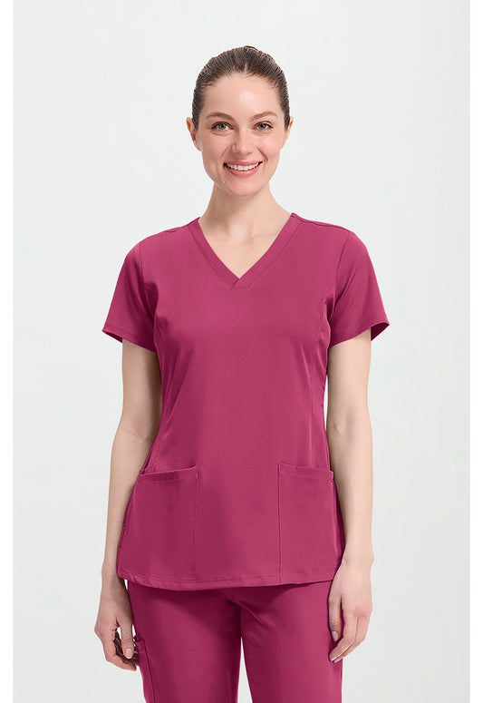 Healing Hands Works Monica Scrub Top – Cherry Wine