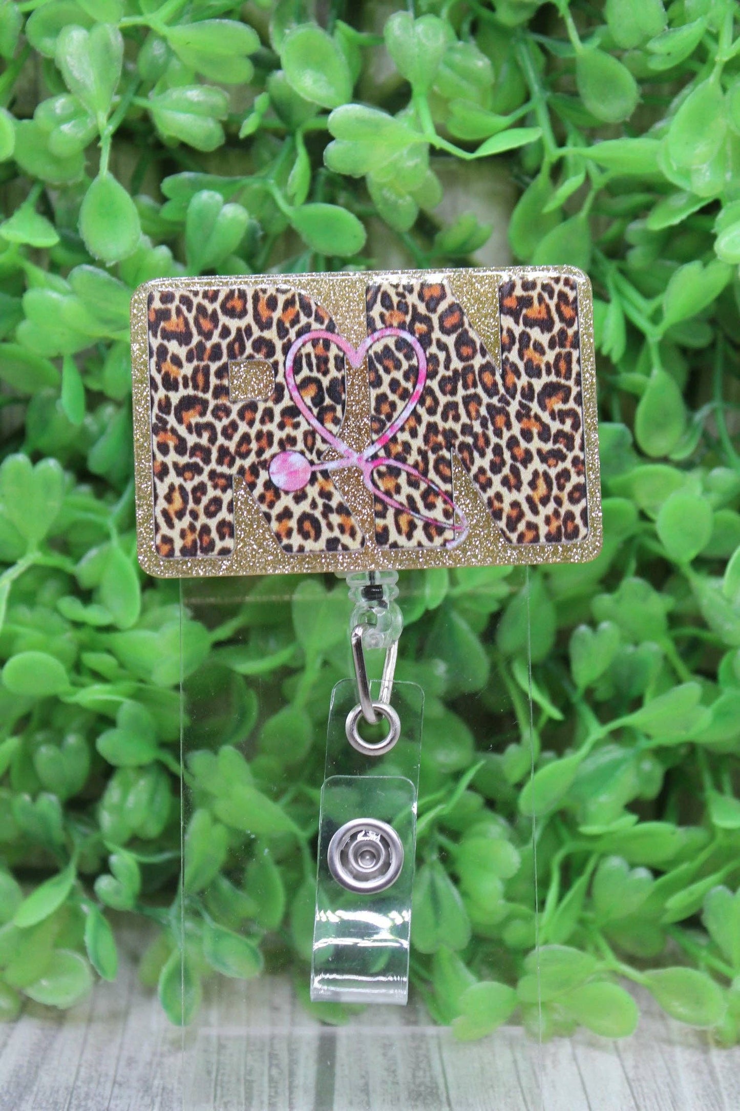 RN Leopard Badge/ID Holder Reel