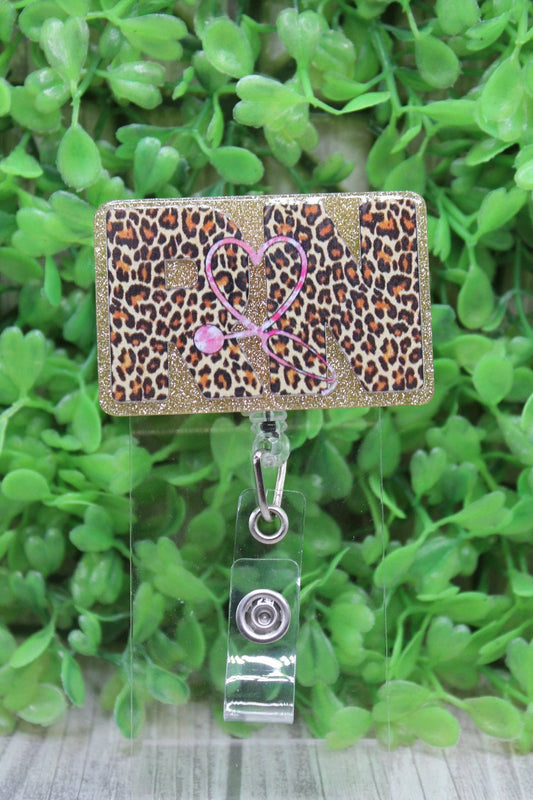RN Leopard Badge/ID Holder Reel