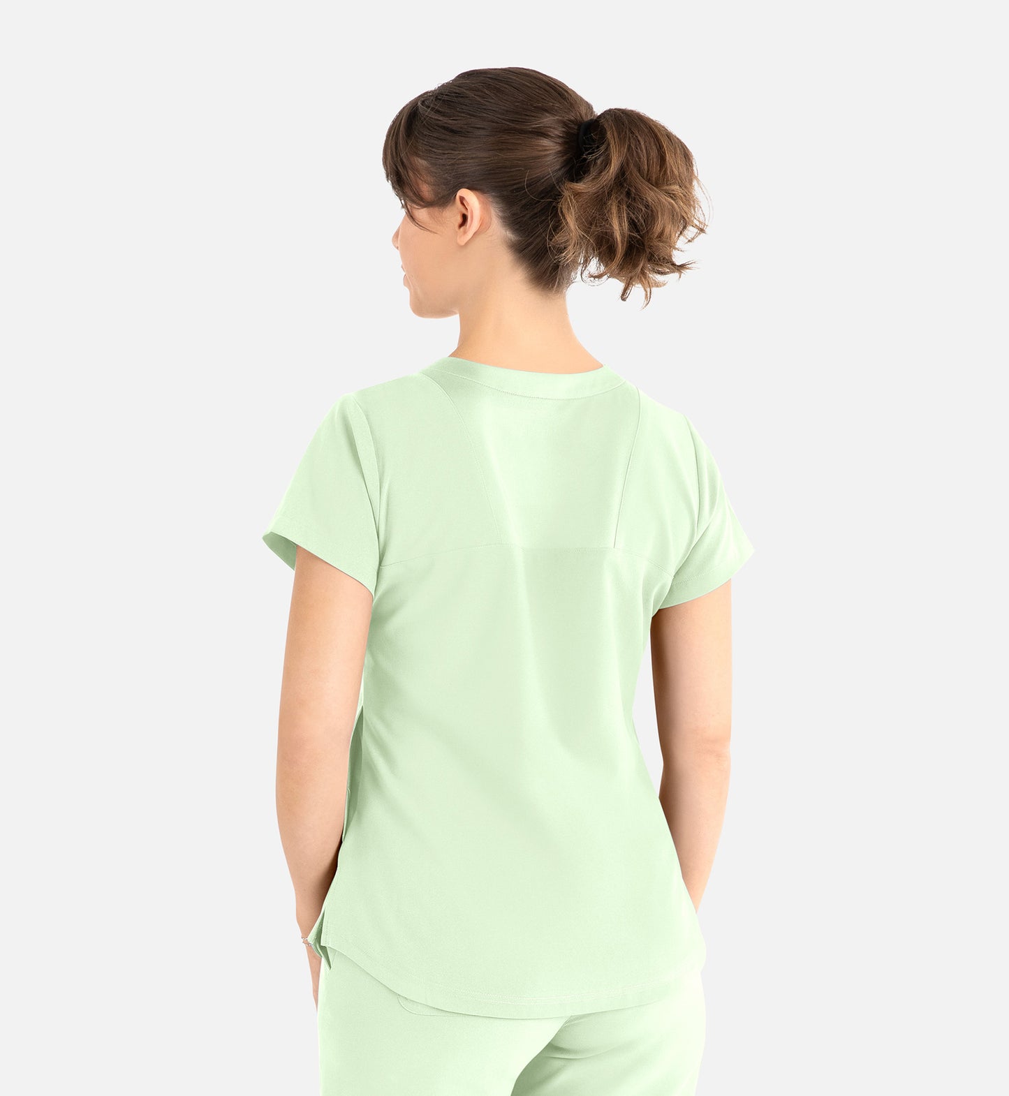 MAEVN MOMENTUM WOMEN'S TUCKABLE ROUND NECK TOP in HONEY DEW