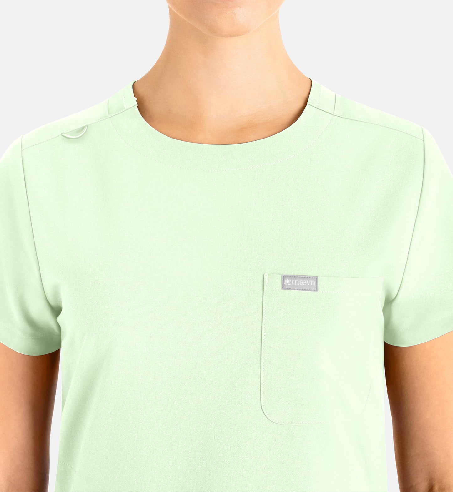 MAEVN MOMENTUM WOMEN'S TUCKABLE ROUND NECK TOP in HONEY DEW