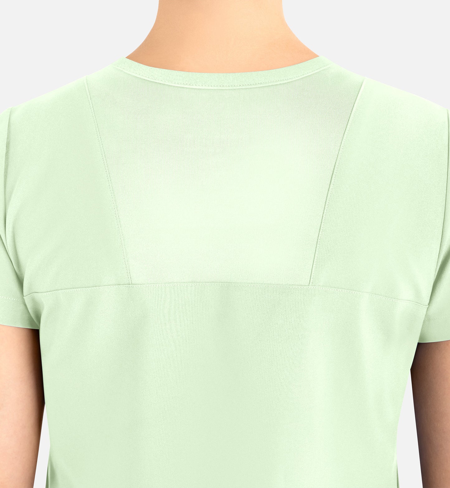 MAEVN MOMENTUM WOMEN'S TUCKABLE ROUND NECK TOP in HONEY DEW