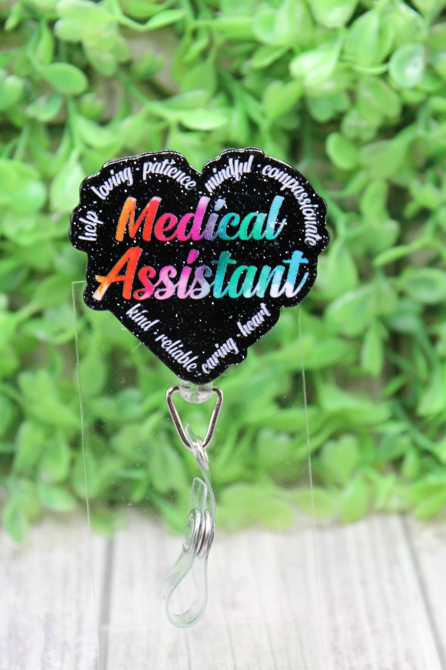 Medical Assistant Heart Badge/ID Holder Reel