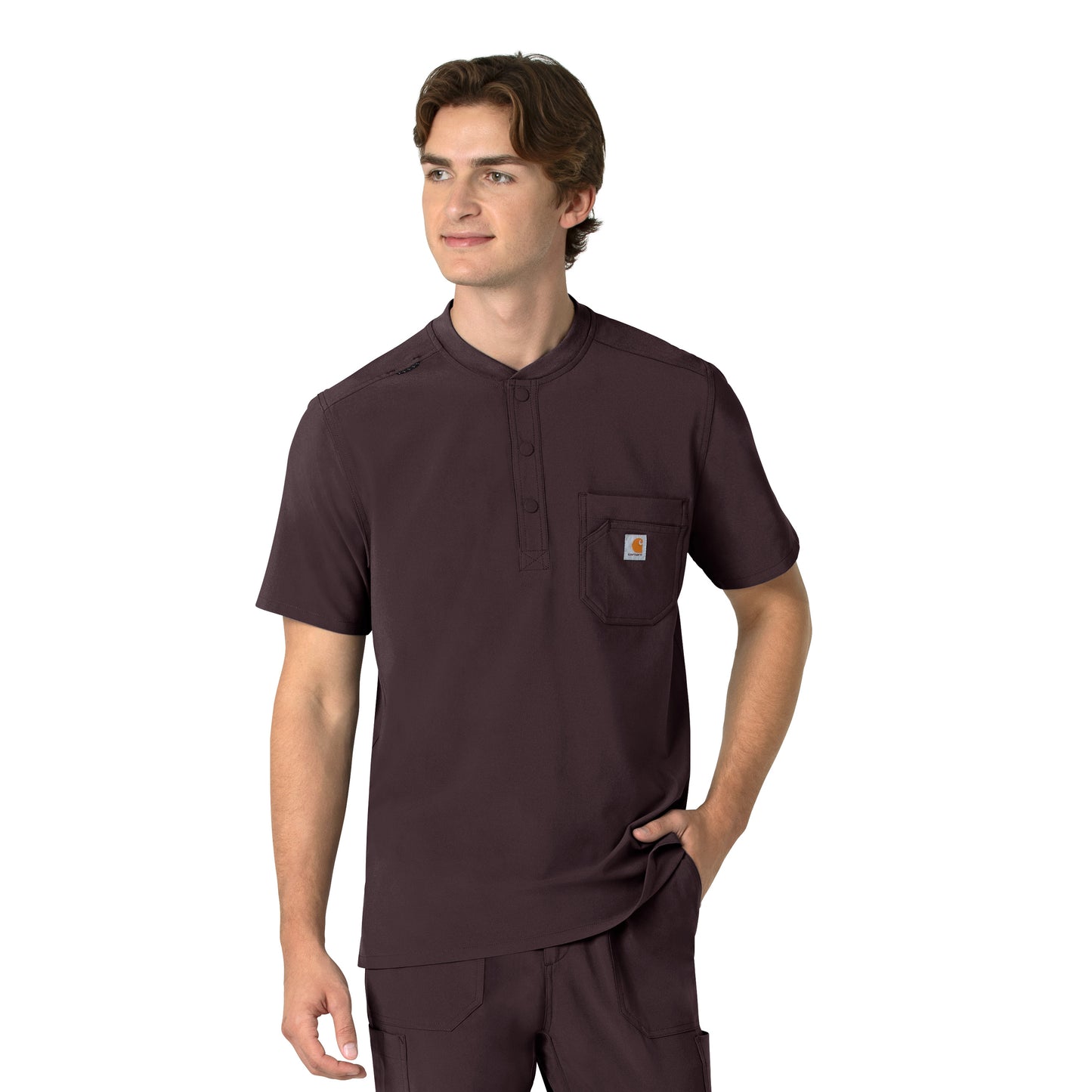 Carhartt Force Cross-Flex Men's Henley Scrub Top