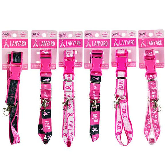 Breast Cancer Awareness Lanyard Keychain Assortment