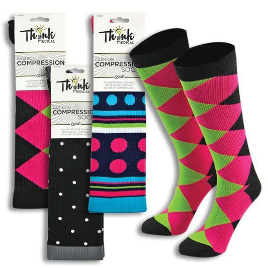 Fashion Compression 6pk Sock Assortment