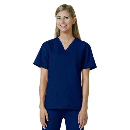 Maevn Women's Core Classic V-Neck Top(Navy - S