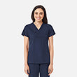 Maevn Women V-Neck Scrub Top – Red Panda