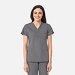 Maevn Women V-Neck Scrub Top – Red Panda