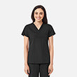 Maevn Women V-Neck Scrub Top – Red Panda